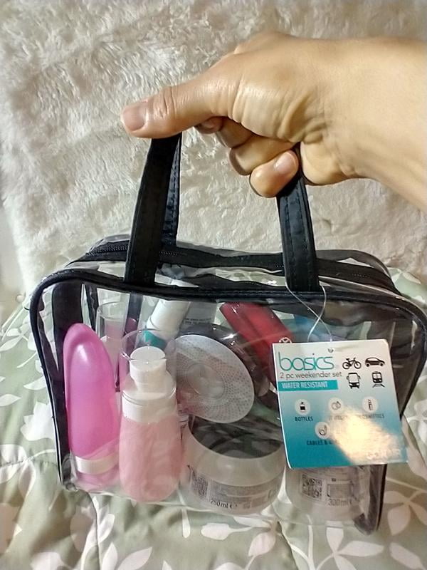 Basics 2- Piece Clear PVC Weekender Set - Walmart.com