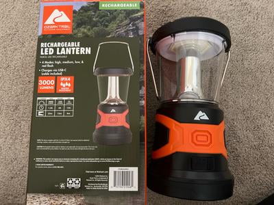 Free Shipping! Ozark Trail Rechargeable LED Lantern 3000 Lumens