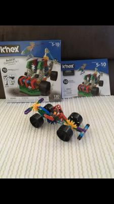 K'NEX - Set di 10 modellini, giocattoli educativi per ragazzi e ragazze, kit di apprendimento con stelo da 130 pezzi, ingegneria per bambini, giocattoli divertenti e colorati per la costruzione di