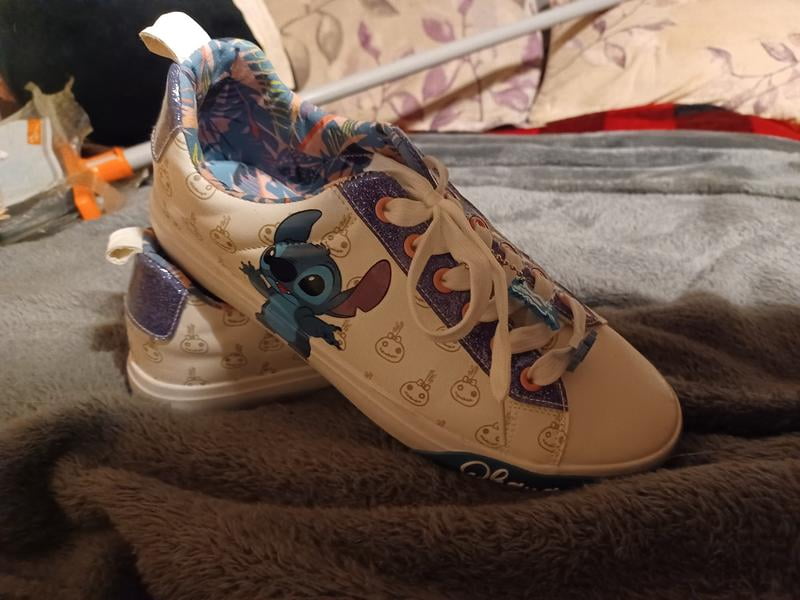 Disney Stitch Adults Low Top Lace-Up Sneakers, Sizes 6-11, Blue