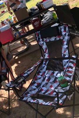 ozark trail mesh lounge chair with footrest