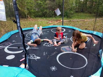 Skywalker Trampolines 11 Adventure Arena Trampoline With Enclosure Space Exploration Walmart Com Walmart Com