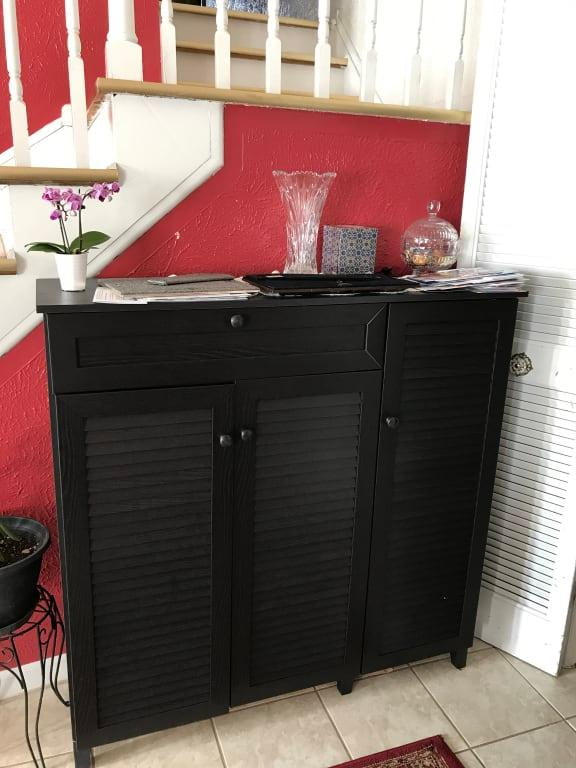 Baxton Studio Pocillo Wood Shoe Storage Cabinet Walmart Com