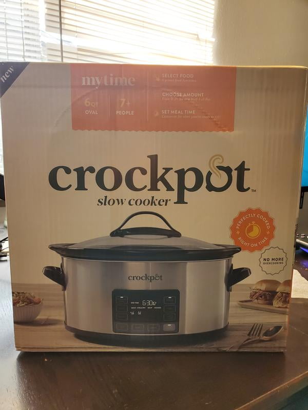  Crock-Pot MyTime Technology 6 Quart Programmable Slow Cooker  and Food Warmer with Digital Timer, Stainless Steel (2137020): Home &  Kitchen
