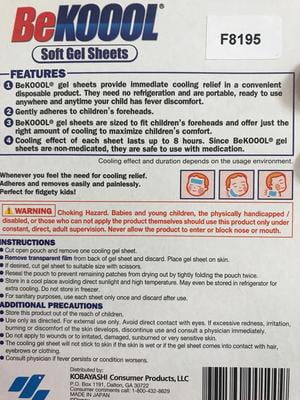 be koool soft gel sheets walmart