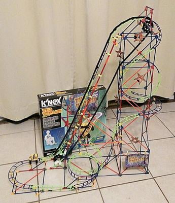 K'NEX Wild Whiplash Roller Coaster Building Set Toy With Motor 580 Pcs Age 9 for sale online