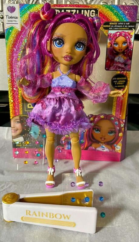 Rainbow High - Poupée Mannequin Be Dazzling - Noemie Violette - 28 cm - Pierres précieuses scintillantes et accessoires inclus - Jeux - Jouets