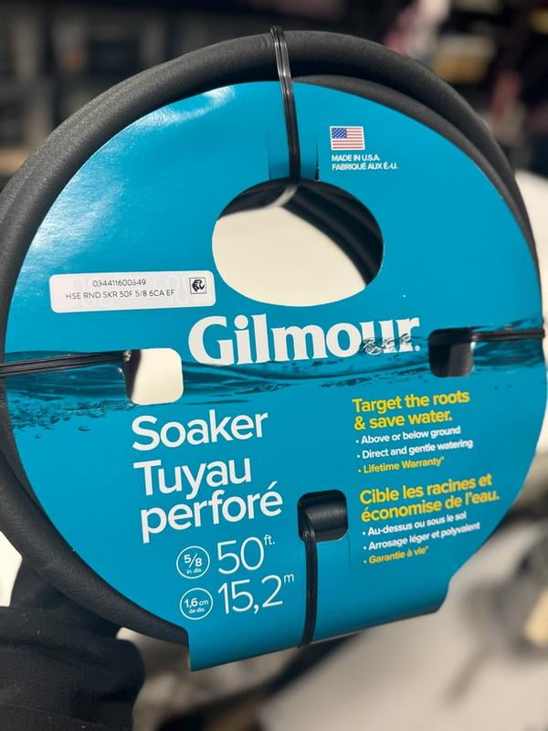 Gilmour Garden Lawn Watering Soaker Hose, 5/8