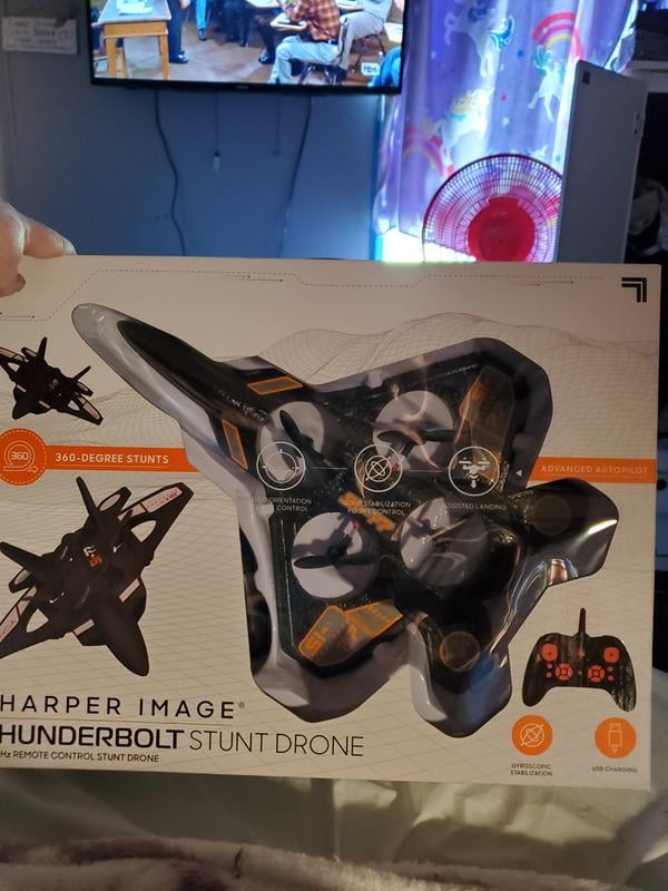 Sharper Image Toy RC Thunderbolt Jet X-2 Stunt Drone Lightweight Foam  Design M1