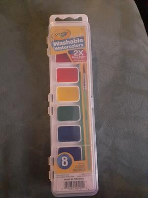 Crayola Aquarell-Set Waschbar – 8 Farben In Ovalen Pfannen Mit Pinsel, Für Kinder & Kreative