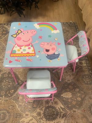 【配送地域限定納品】peppa pig ペッパピッグ テーブル＆チェアセット Peppa Pig Child 3-Piece Table and Chairs Set, Pink - Walmart.com