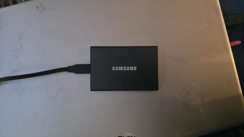 Samsung 1TB T7 Portable Rugged SSD, External Storage Memory, Black