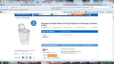 Snapware Airtight Food Storage 22.8-Cup Container with Fliptop Lid, Set of 4