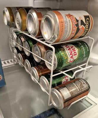 Sorbus, Soda Can Beverage Dispenser Rack, Holds 12 cans, White