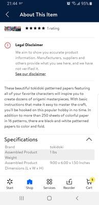 Tokidoki Origami Paper Pack, Hobbies & Toys, Stationery & Craft, Craft