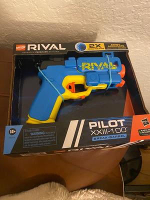 2 pack) Nerf Rival Pilot XXIII-100 Blaster, 2 Rounds, Break-Barrel