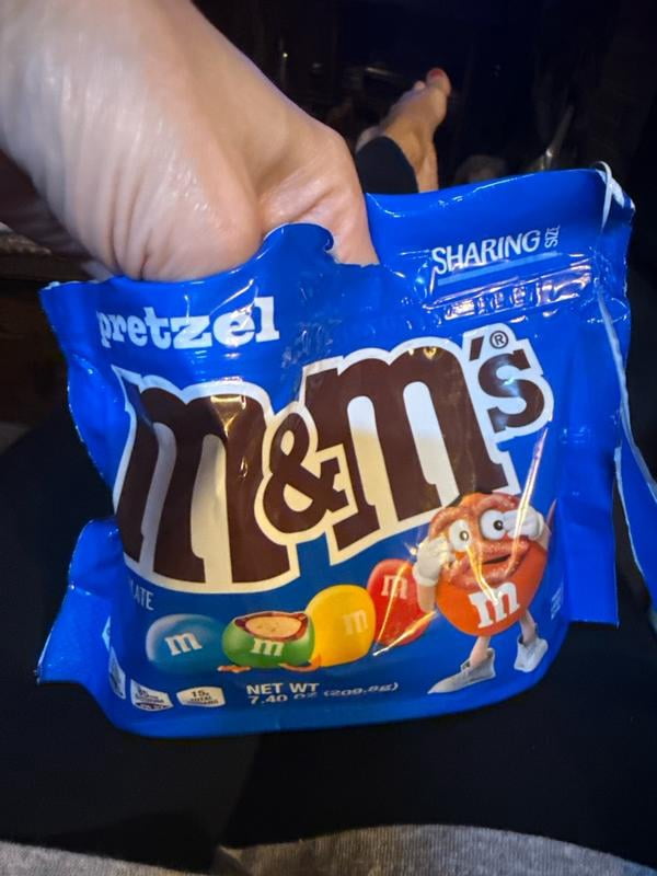 M&M'S Pretzel Chocolate Candy Sharing Size, 2.83 Oz. Pouch, 24 Ct