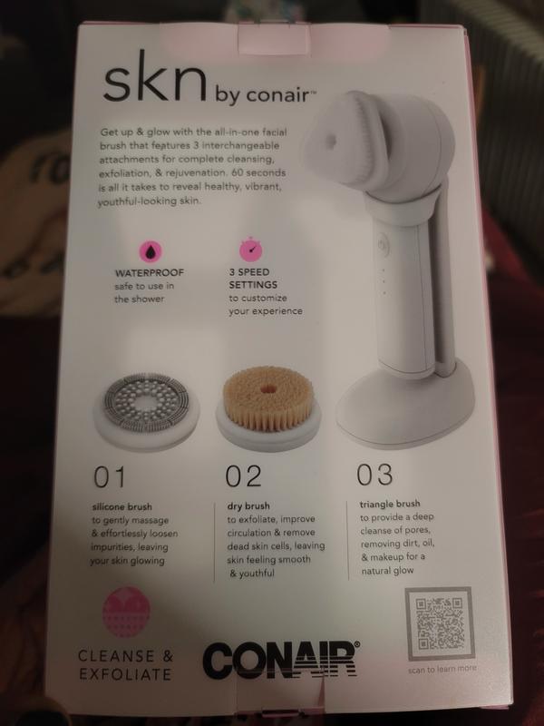 Skn By Conair Daily Glow Facial Brush Kit With Attachments Sfb11gk 