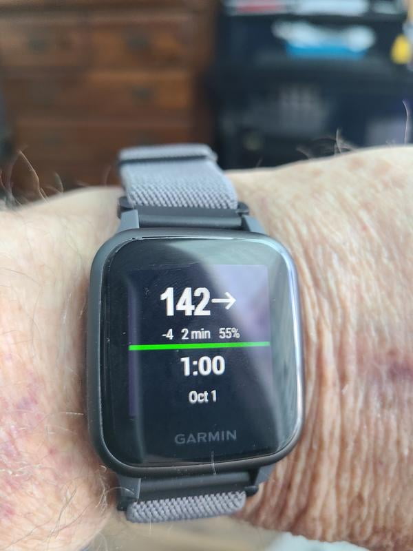 Garmin Venu Sq Fitness Smartwatch, GPS, Light Gold Aluminum Bezel