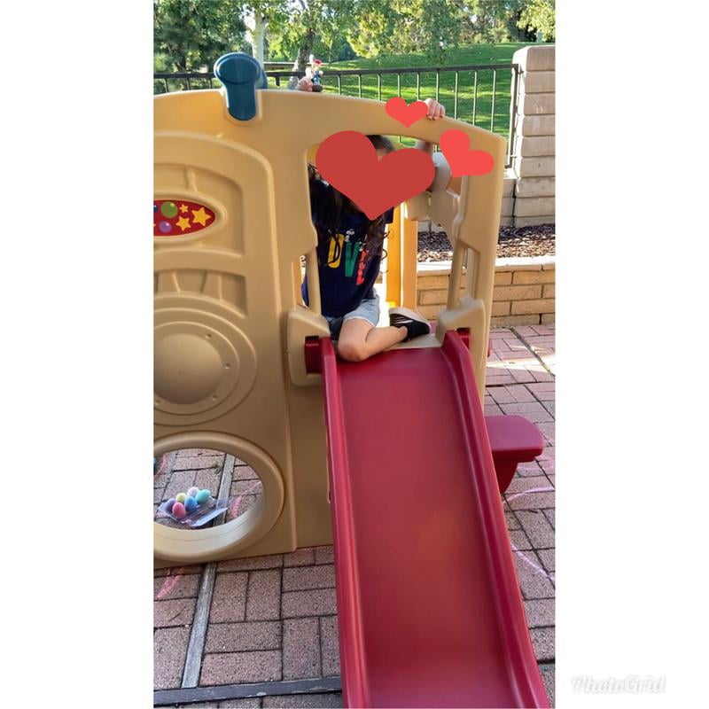 Step2 Neighborhood Fun Center Brown Playhouse with Slide Step2 Neighborhood Fun Center Brown Playhouse with Slide