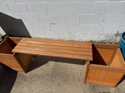 Furinno Tioman Outdoor Series Wooden Garden Planter Box, 11"" x 72"" x  18"", Brown" - Walmart.com