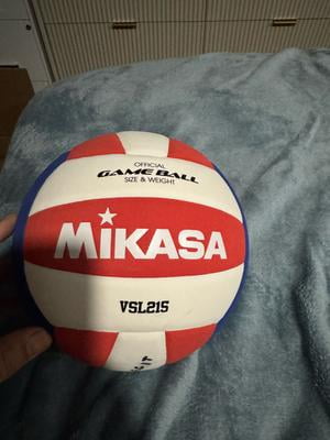 Mikasa Official Size Indoor Sport Volleyball, Colorful Red/White