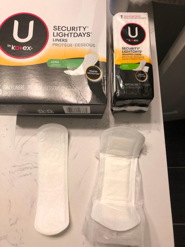 U By Kotex Lightdays Wrapped Panty Liners Light Absorbency Unscented 1 Ct Walmart Com
