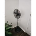 thumbnail image 2 of Westinghouse 16" Vintage Metal Stand Fan – Black, Oscillating, Remote Control, Open Box 2 of 6
