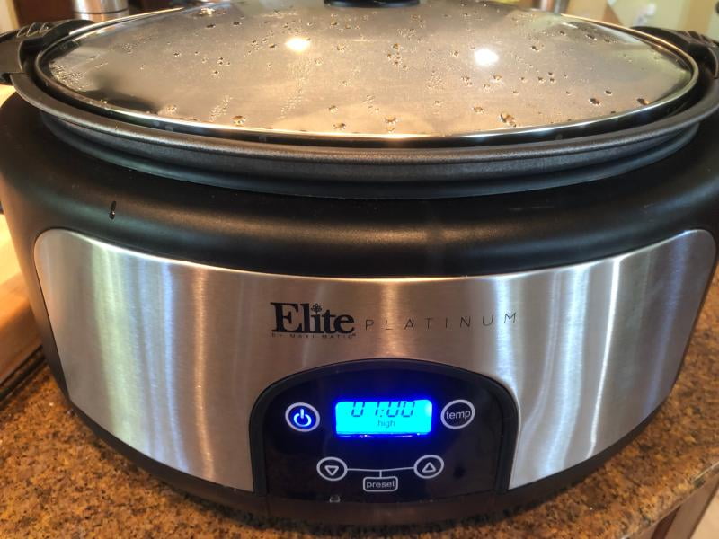 Elite Platinum 6qt Programmable Slow Cooker with Locking Lid