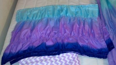 Heritage Club Purple Ombre Ruched Reversible Comforter Set
