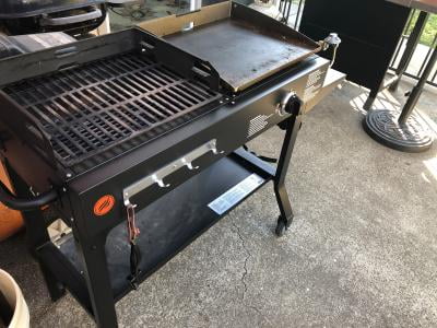 Serve Up Really Tasty Meals with That Distinct Grilled to Perfection Flavor Store and Use Tough Durable Ever Reliable Blackstone Griddle & Charcoal Grill Combo 1819 BSTONE Easy Assemble Care 