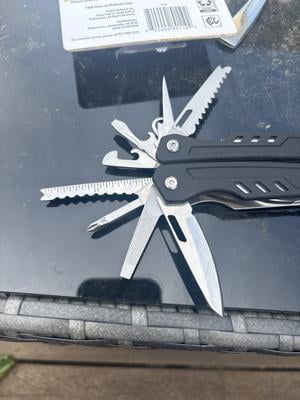Ozark Trail 17-in-1 Multi Tool, Stainless Steel, Black, Model 2119