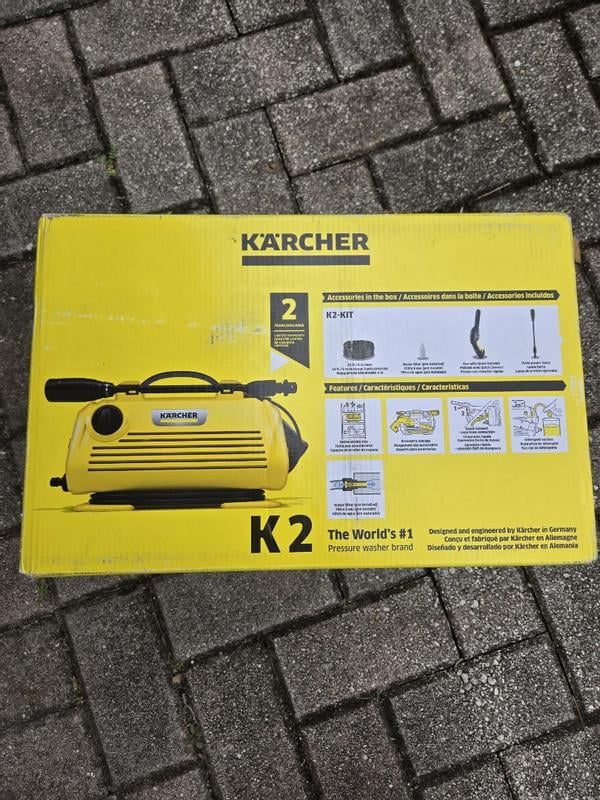 Karcher K2 Horizontal, Pressure Washer, 1700 PSI, Hose, 2 Spray