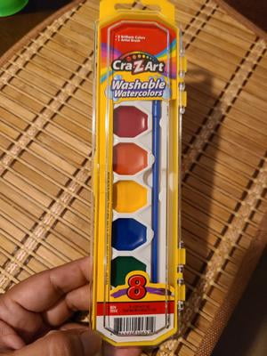 Cra-Z-Art Washable Watercolor Paints, Hinged Storage Case, 8