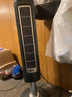 Lasko 38 Wind Tower 3-Speed Oscillating Tower Fan with Remote and Timer,  2519, Gray - Walmart.com