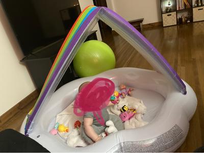 rainbow inflatable baby walker