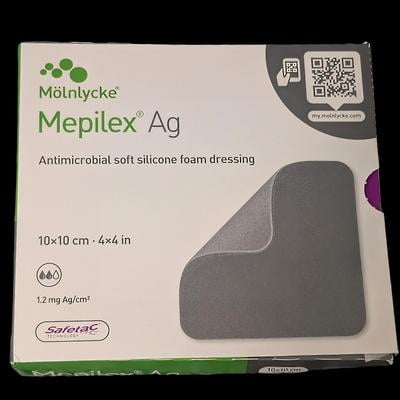 Mepilex Ag Foam Dressing 4 x 4 Inch, Sterile, Box of 5 - Walmart.com