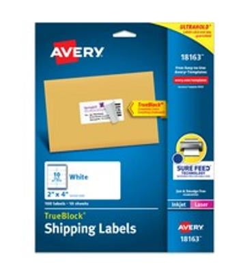 a +u 542,549 ２冊セット Avery TrueBlock Shipping Labels With Sure Feed Technology 5264