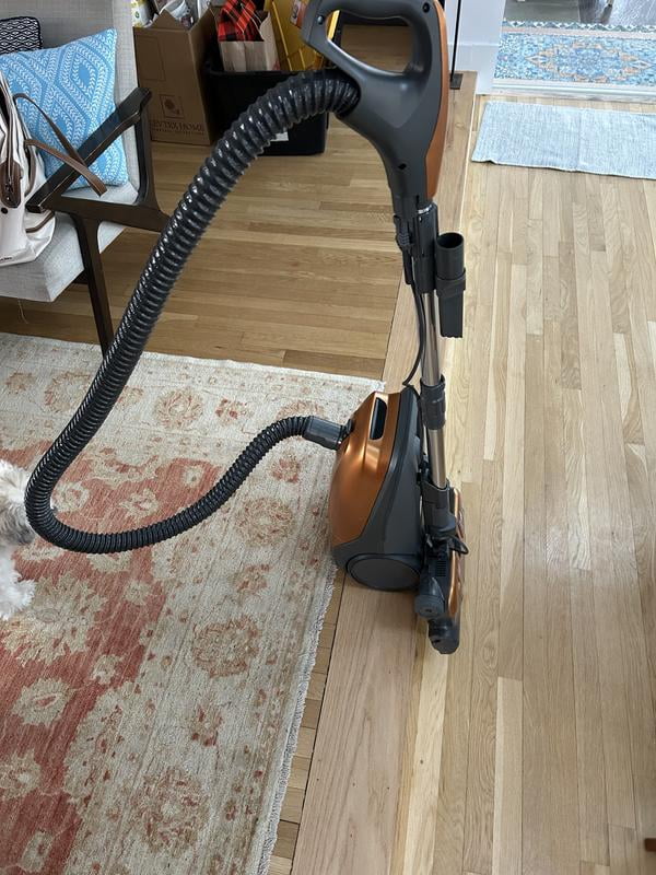 Kenmore 81214 200 Series Bagged Canister Vacuum – Orange, HEPA, Auto Cord Rewind