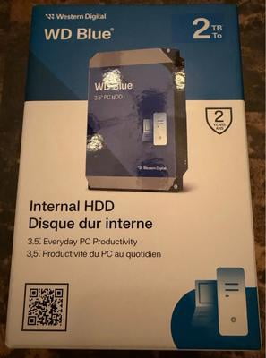 Western Digital 2TB WD Blue Internal Hard Drive - 5400 RPM, SATA 6