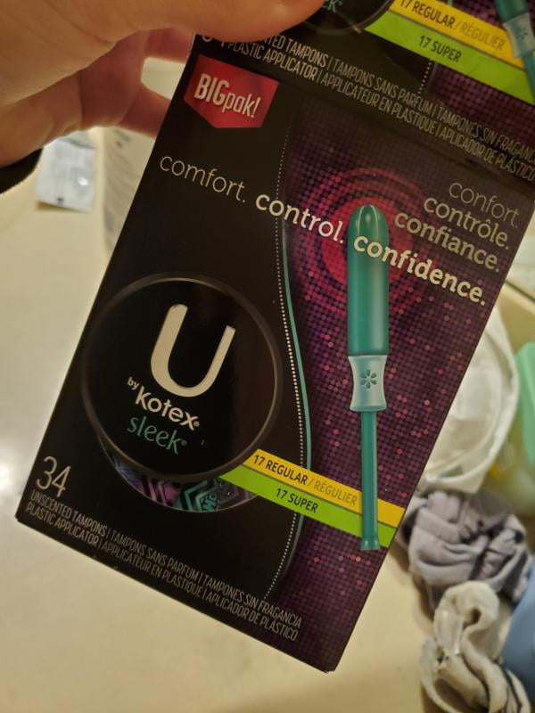 U By Kotex Click Compact Tampons Regular Absorbency Unscented 18 Count Walmart Com Walmart Com