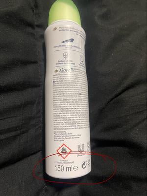 Dove Go Fresh Antiperspirant Spray, 48-Hour Protection, ¼