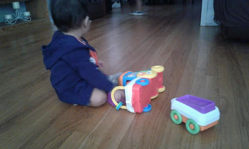first words crawl along train