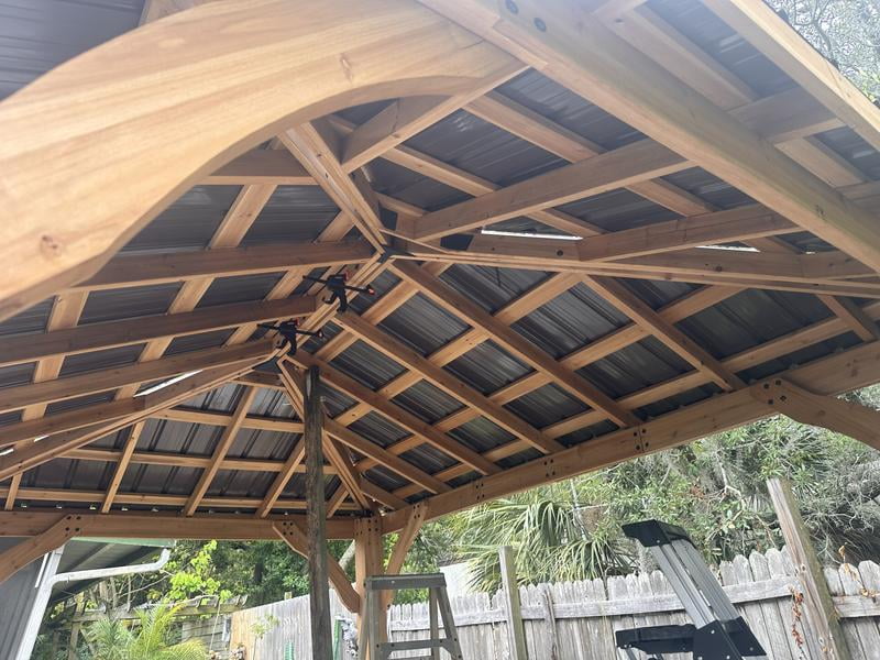 Backyard Discovery 14' x 10' Cordova Light Brown Cedar Gazebo with