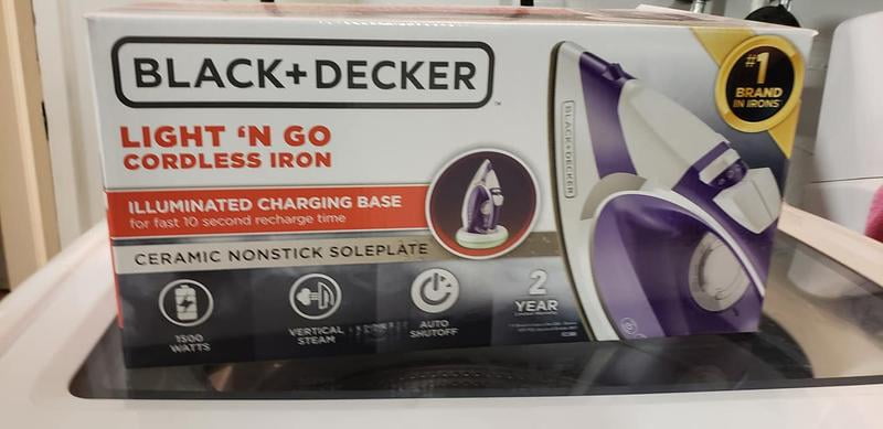 black and decker light and go cordless iron