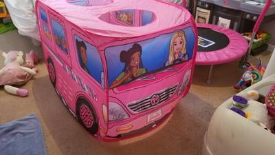 Sunny Days Barbie Dream Camper Pop Up Play Tent for Kids Walmart
