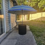 Veradek Outdoor Umbrella Side Table Gray All-Weather Outdoor Patio Stand - Walmart.com