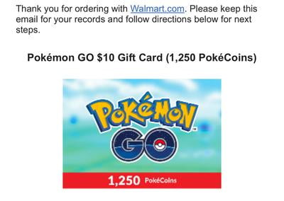 Pokémon GO 1,250 PokéCoins eGift Card [Digital]