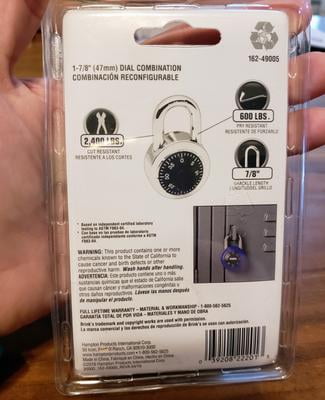 Sherlockさま専用です 5 pack) Brinks Steel 48mm Blue Combination Dial Padlock with