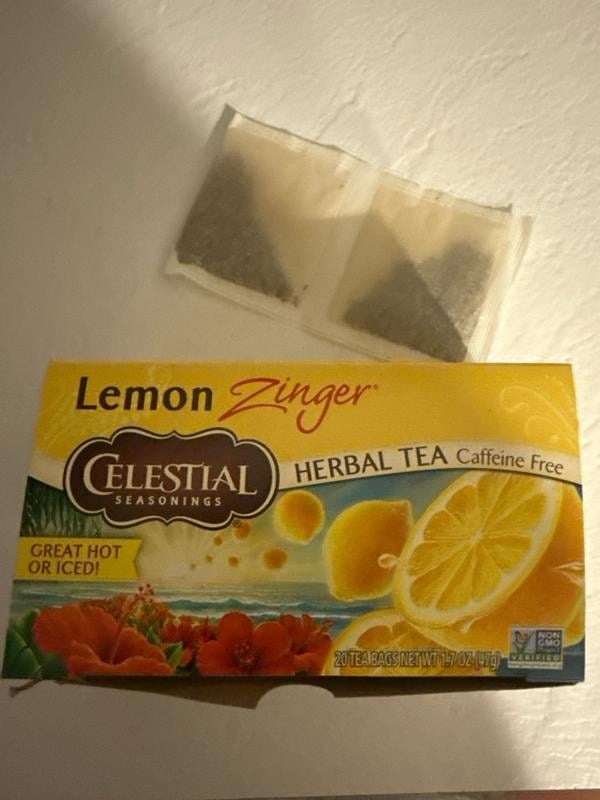 Celestial Seasonings Decaf Lemon Zinger Herbal Tea Bags, 20 Count
